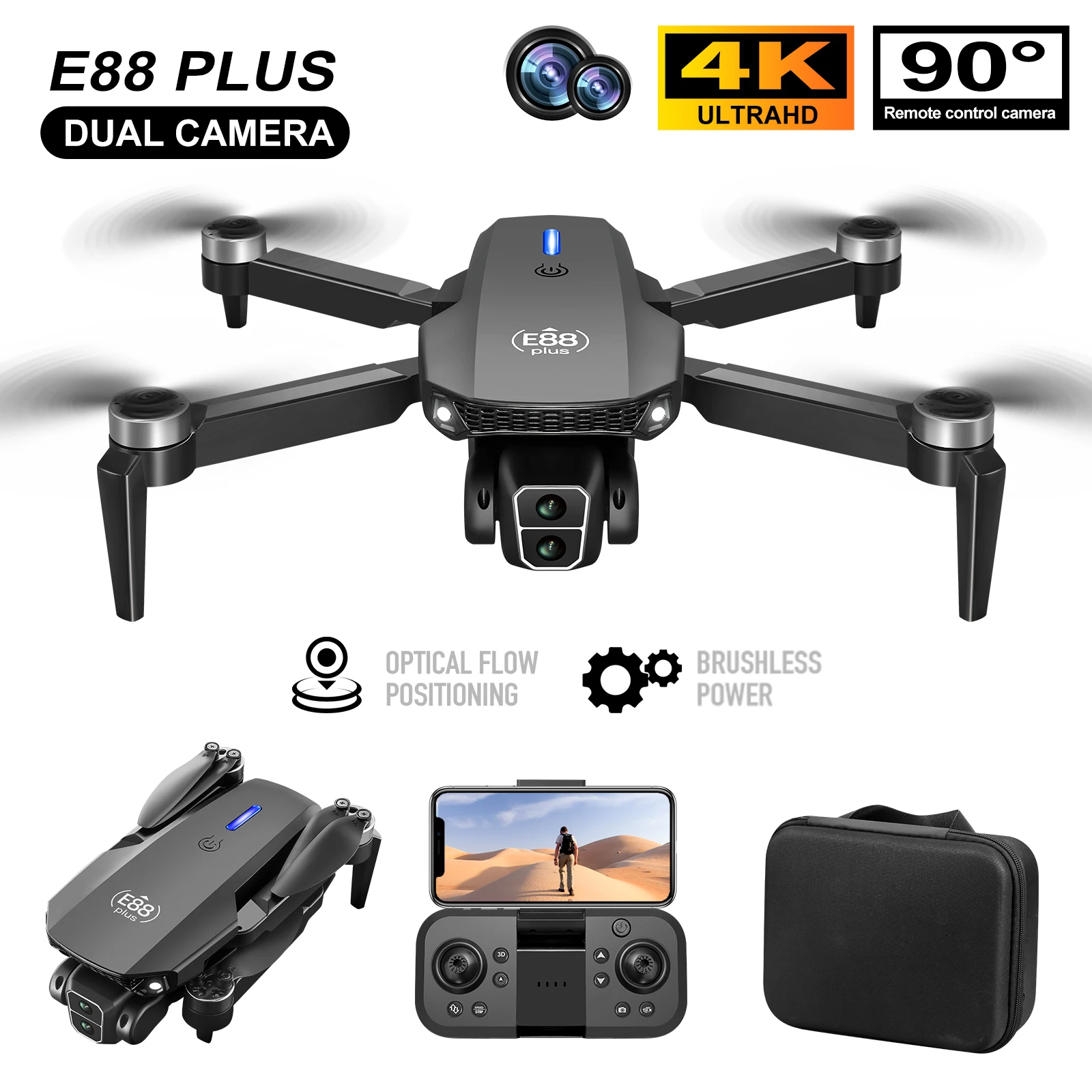 Drone Battery Case - Новый дрон для квадрокоптера E88 Plus: