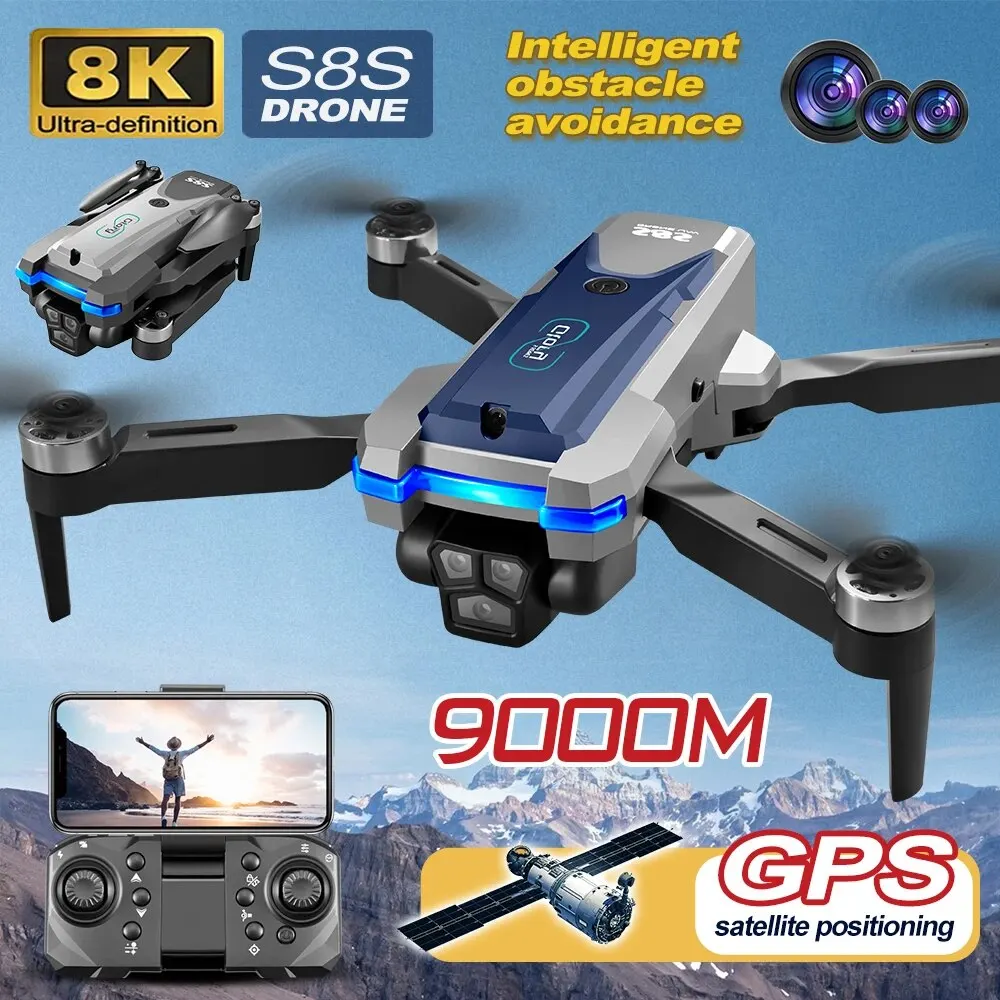 Drone Battery Case - Складной Квадрокоптер S8S, GPS, Wi-Fi, 8K
