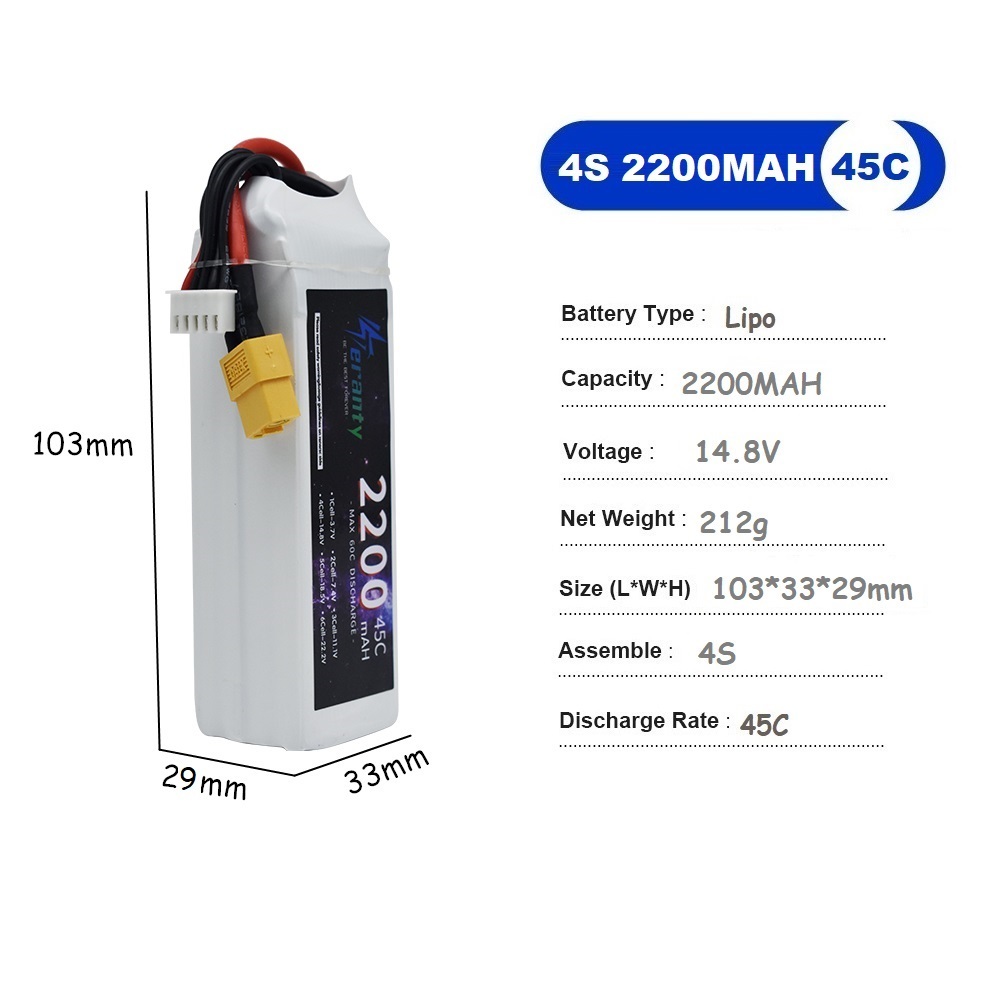 4S LiPo аккумулятор 14,8 В 150 – обзор и цена Drone Battery 3S