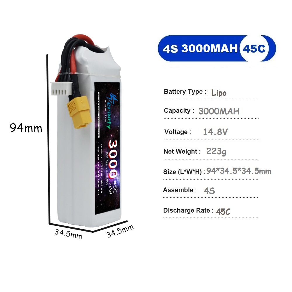 4S LiPo аккумулятор 14,8 В 150 – обзор и цена Drone Battery 3S
