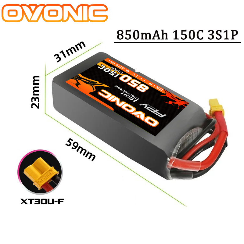 OVONIC 150C 850 мАч Lipo аккум – обзор и цена Drone Battery 6S