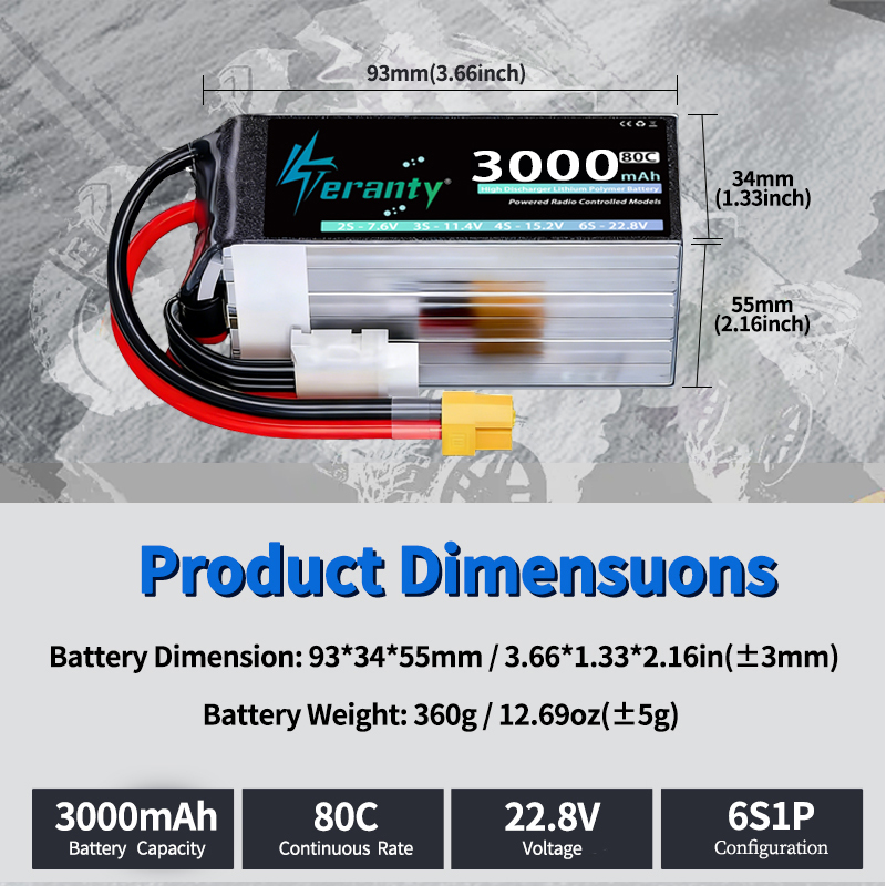 Аккумулятор LiPo TERANTY 6S 22 – обзор и цена Drone Battery 6S